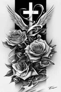 roses tattoo design ideas Surrealism timeless romantic embodying endurance