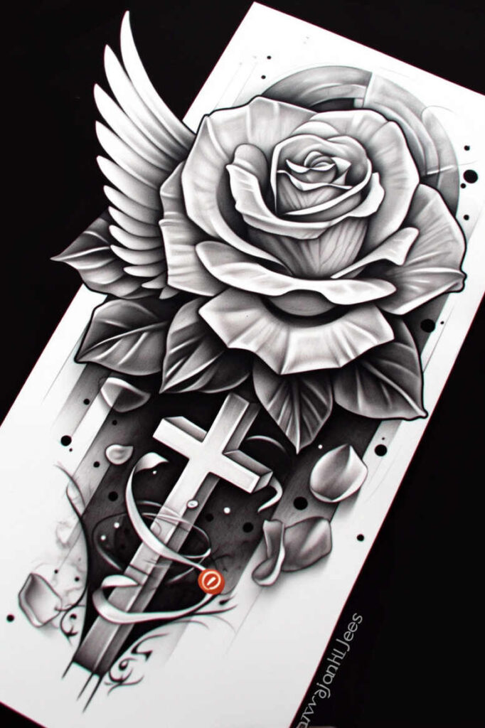 roses tattoo design ideas layered inks soft contrast for hip