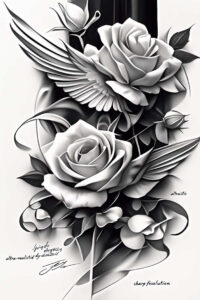 roses tattoo design ideas ultra-detailed thorn for collarbone