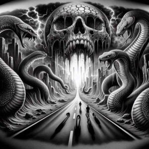 3d-skull-tattoo – tattoo design ideas free ai generated – freaky – for-inner-arm – Gallery: skulls-inkby-ai