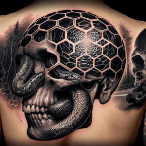 bold-contour-skull-tattoo – tattoo design ideas free ai generated – spirit – for-calf – Gallery: skulls-inkby-ai