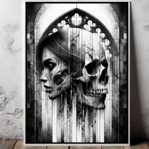 dot-skull-tattoo – tattoo design ideas free ai generated – empty – for-hip – Gallery: skulls-inkby-ai