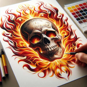for-women – tattoo design ideas free ai generated – sinister – for-upper-back – Gallery: skulls-inkby-ai