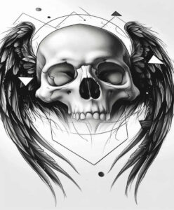magic-motif-skull-tattoo – tattoo design ideas free ai generated – sacrifice – for-ribs – Gallery: skulls-inkby-ai