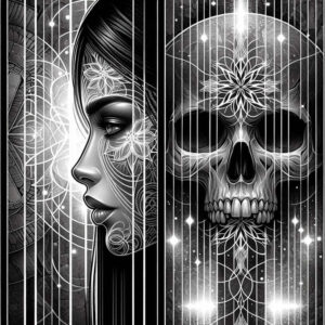 moving-skull-tattoo – tattoo design ideas free ai generated – madness – for-inner-arm – Gallery: skulls-inkby-ai