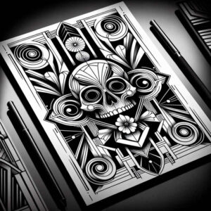 mystical-symbol-skull-tattoo – tattoo design ideas free ai generated – poison – for-abdomen – Gallery: skulls-inkby-ai