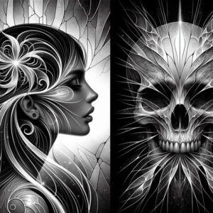 ornament-skull-tattoo – tattoo design ideas free ai generated – desolate – for-calf – Gallery: skulls-inkby-ai