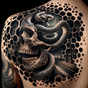 ornamental-skull-tattoo – tattoo design ideas free ai generated – freaky – for-shin – Gallery: skulls-inkby-ai