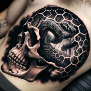 shadow-skull-tattoo – tattoo design ideas free ai generated – spirit – for-shoulder – Gallery: skulls-inkby-ai