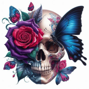 spiritual-skull-tattoo – tattoo design ideas free ai generated – abyss – for-upper-thigh – Gallery: skulls-inkby-ai
