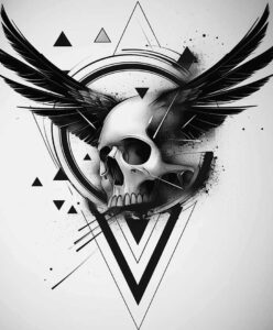 spiritual-skull-tattoo – tattoo design ideas free ai generated – void – for-stomach – Gallery: skulls-inkby-ai