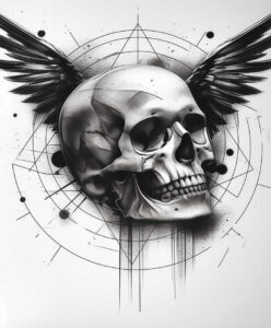 skulls tattoo design ideas refined color palette anatomy embodying courage
