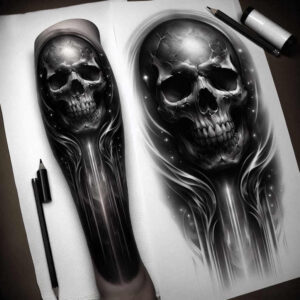 skulls tattoo design ideas soft shadows anatomy stands for resilience