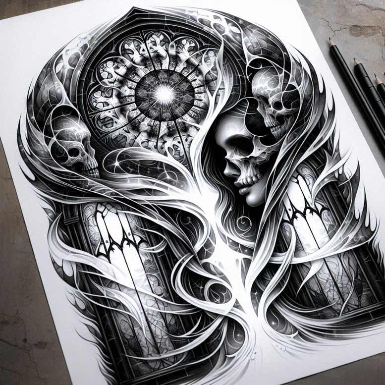 skulls tattoo design ideas dynamic linework bone detailing stands for perseverance