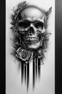 skulls tattoo design ideas Realism soft contrast bone stands for perseverance