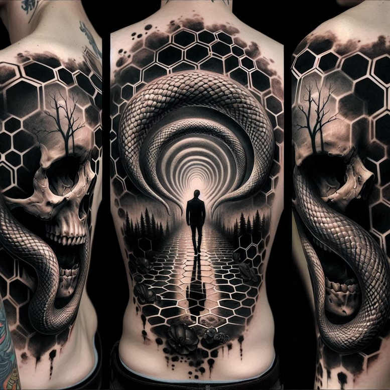 skulls tattoo design ideas Realism crisp detail broken visage represents perseverance