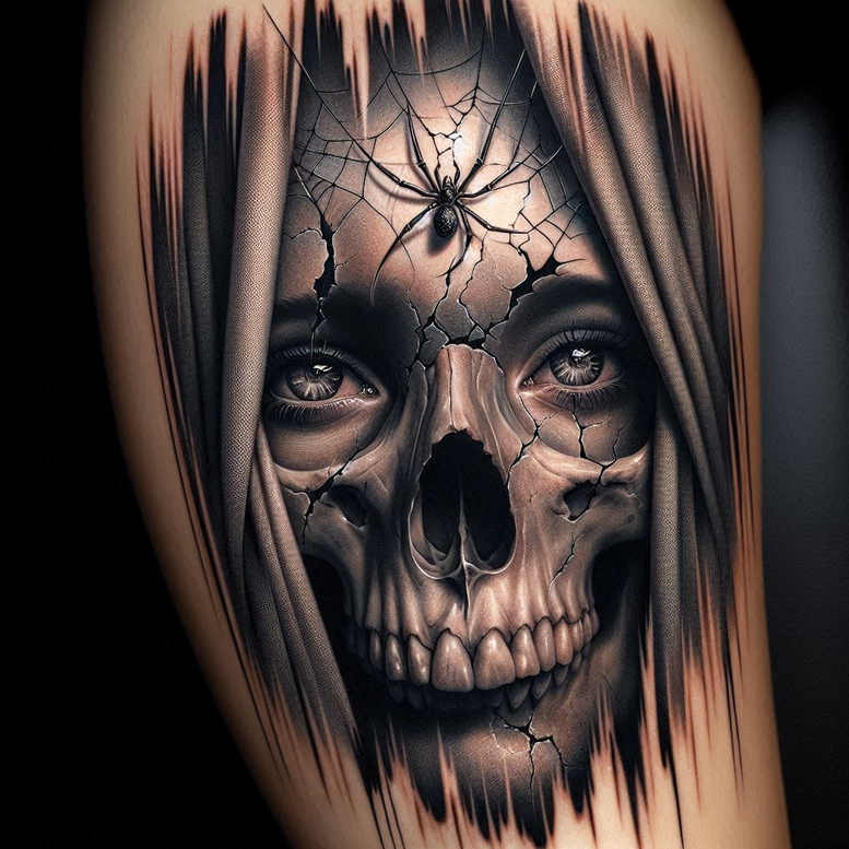 skulls tattoo design ideas refined contrast dark beauty for behind ear