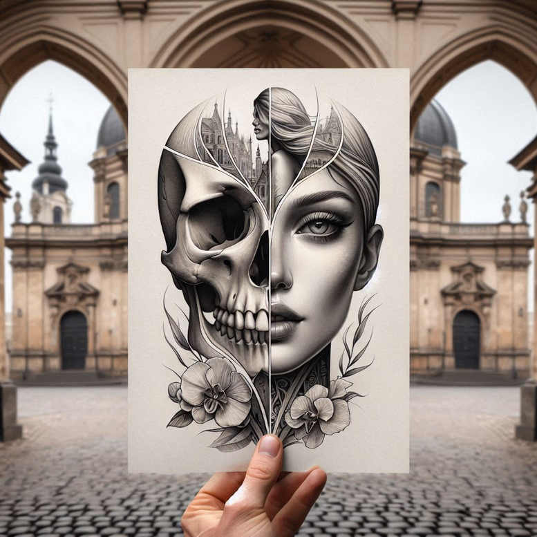 skulls tattoo design ideas detailed textures death charm shows perseverance