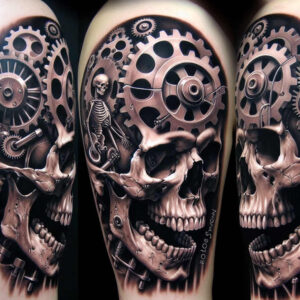skulls tattoo design ideas detailed linework death symbol of strength