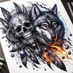 skulls tattoo design ideas gentle shadow decay lines embodying perseverance