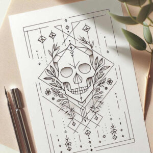 skulls tattoo design ideas Surrealism phantom eternal silence for stomach