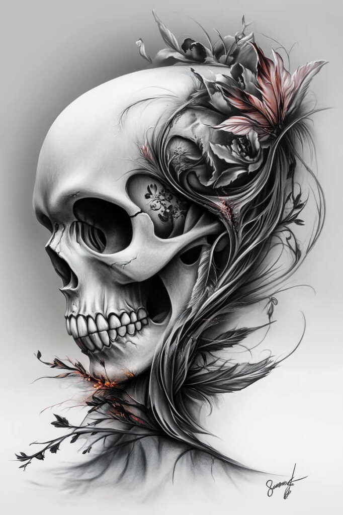 skulls tattoo design ideas lifelike gothic for hip