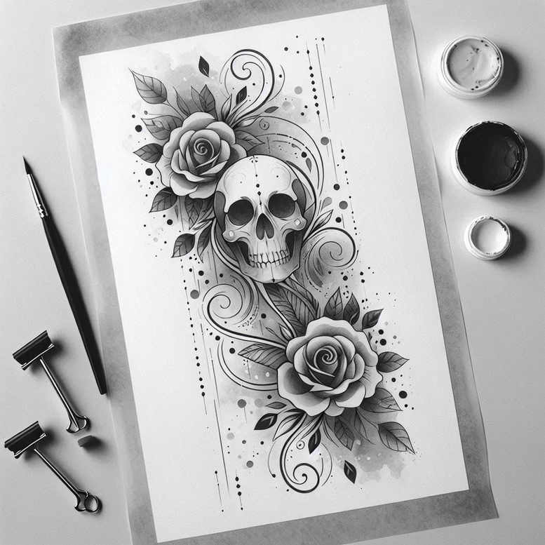 skulls tattoo design ideas rich shading grim tone for lower arm