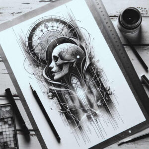 skulls tattoo design ideas Realism detailed rendering grim tone for wrist side