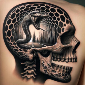 skulls tattoo design ideas Realism blended gradients grim tone shows perseverance