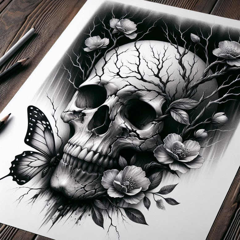skulls tattoo design ideas Realism visual accuracy haunted symbol meaning strength