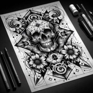 skulls tattoo design ideas form fidelity hollow stare for outer arm