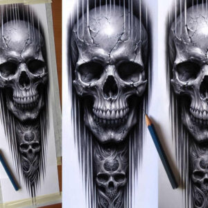 skulls tattoo design ideas real-life shading hollow stare represents strength