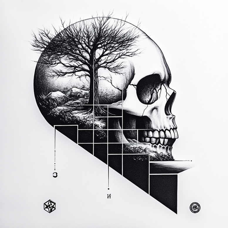 skulls tattoo design ideas Realism emotional realism hollow stare symbolising determination
