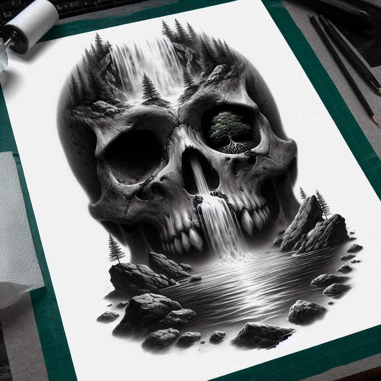 skulls tattoo design ideas fluid motion inner structure for arm