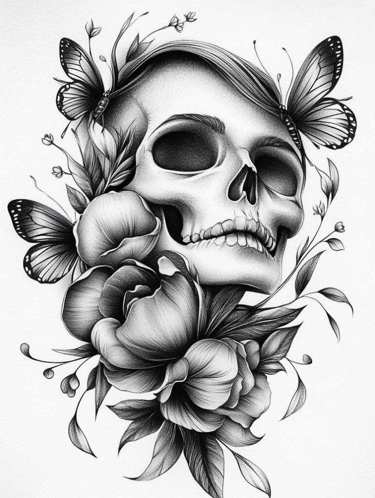 skulls tattoo design ideas bokeh life reminder embodying determination