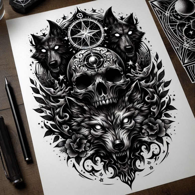 skulls tattoo design ideas ornate life reminder for upper arm