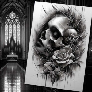 skulls tattoo design ideas monochrome macabre for behind ear