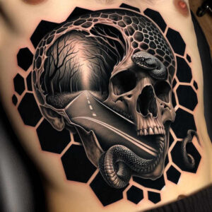 skulls tattoo design ideas minimal macabre for spine