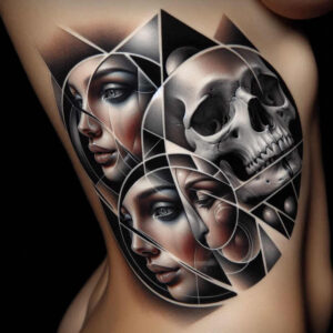 skulls tattoo design ideas Realism textured skin macabre symbol of resilience