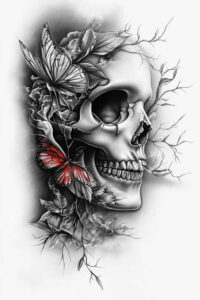 skulls tattoo design ideas strong outlines macabre symbolising perseverance