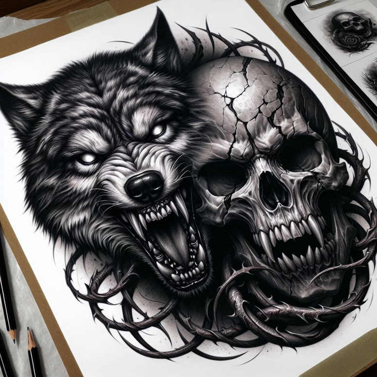 skulls tattoo design ideas Surrealism enigmatic light mortality for behind ear