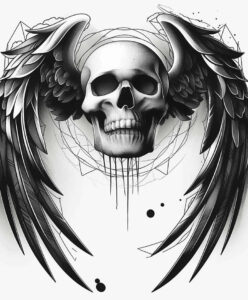 skulls tattoo design ideas clean lines mystical death embodying perseverance