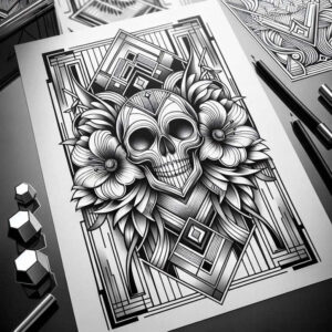 skulls tattoo design ideas Surrealism shifting shapes mystical death for hip
