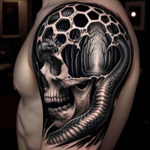 skulls tattoo design ideas refined lines mystical death for ribs