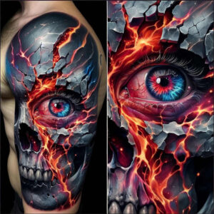 skulls tattoo design ideas Neotraditional balanced tones skeletal art for ankle