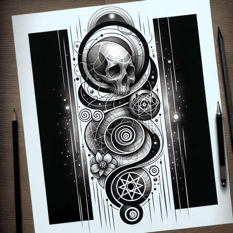 skulls tattoo design ideas Surrealism unreal skeletal art for hand