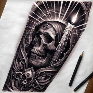 skulls tattoo design ideas strong outlines skull shading endurance and power
