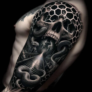skulls tattoo design ideas layered color skull shading for knee