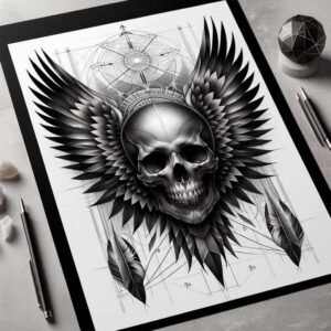 skulls tattoo design ideas dynamic composition skull shading stands for determination