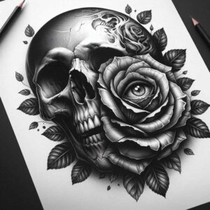 skulls tattoo design ideas distorted perspective spiritual end meaning courage
